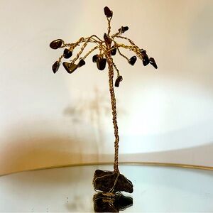 Hand Crafted Tiger Eye Gemstone Tree